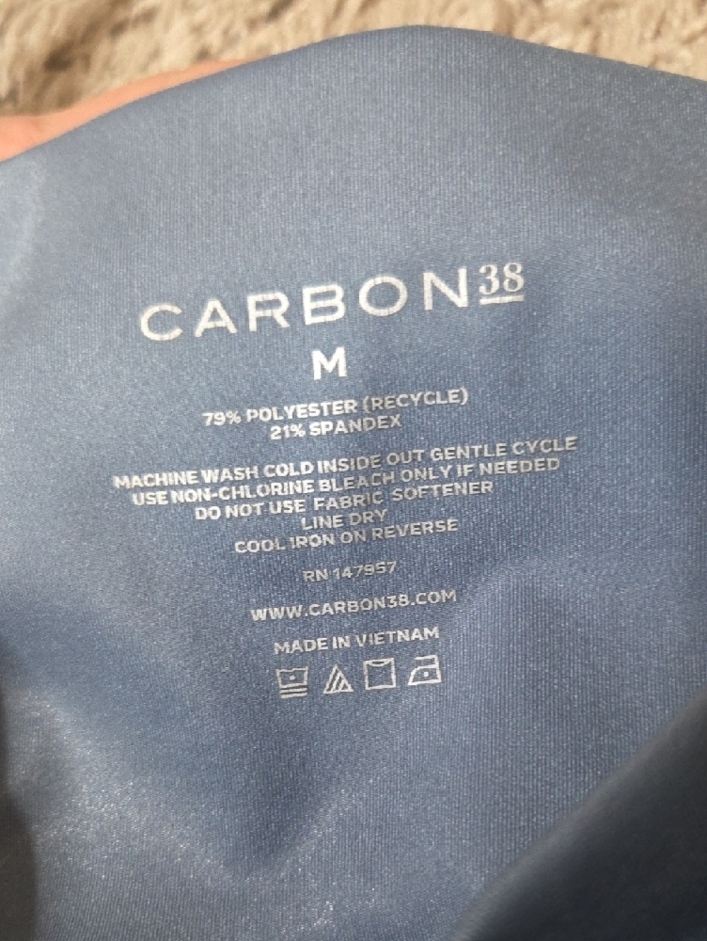 Carbon38 Slate Blue High-Waist Leggings, Like NEW, Sz Medium - Picture 2 of 5